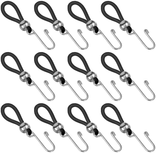 Hariendny 12 Piezas Sujetadores de Cremallera para Jeans, Herramienta de Tirador de Silicona (Negro) - imagen 1