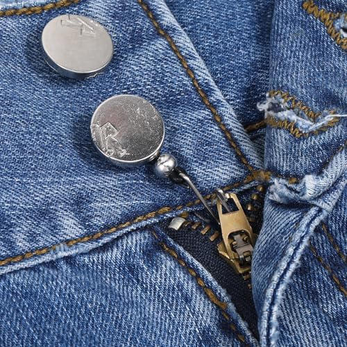 Hariendny 12 Piezas Sujetadores de Cremallera para Jeans, Herramienta de Tirador de Silicona (Negro) - imagen 5