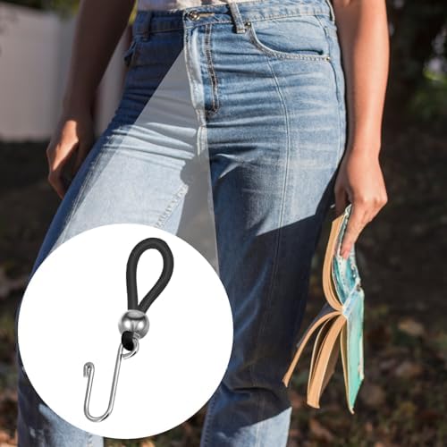 Hariendny 12 Piezas Sujetadores de Cremallera para Jeans, Herramienta de Tirador de Silicona (Negro) - imagen 6