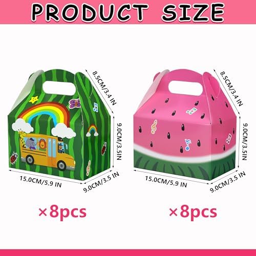 Cajas de Snacks de Melón Cartoon Caoekego 16 PZS - Bolsitas de Dulces para Fiesta de Cumpleaños Temática de Sandía - imagen 5