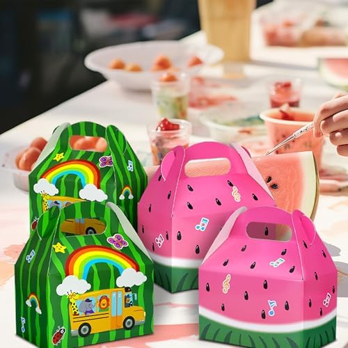 Cajas de Snacks de Melón Cartoon Caoekego 16 PZS - Bolsitas de Dulces para Fiesta de Cumpleaños Temática de Sandía - imagen 7