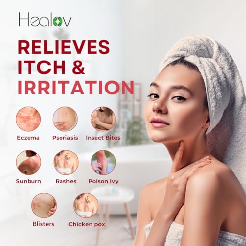 Jabón de Calamina Herblov – Jabón Natural para Alivio Instantáneo de Picazón – Calamina Calmante para Piel Itchada, Picaduras, Eccema, Sarpullido por - imagen 2