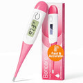 Termómetro Oral Boncare 10 Segundos para Adultos y Niños - Termómetro Rectal Seguro y Preciso para Bebés con Alarma de Fiebre, Digital (Rosa) - imagen 1