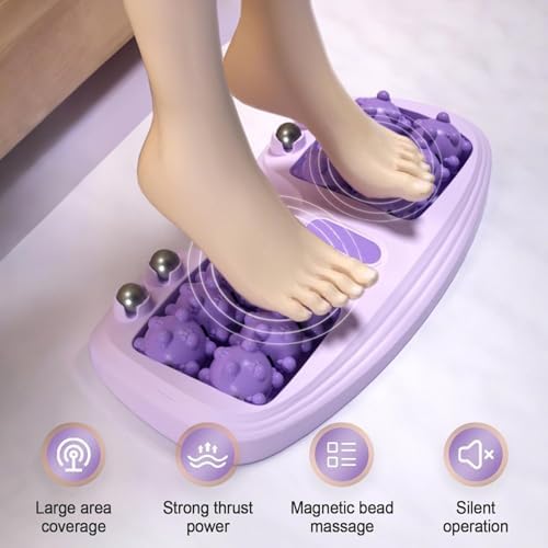 Rodillo de Masaje Doble para Pies Portátil, Nuevo 2025, Mejora la Circulación, Herramienta de Masaje para Pies en Casa y Oficina - Morado - imagen 3