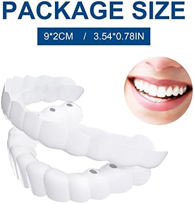 2 Pares de Carillas Dentales Snap en Dientes Comodidad Ajuste Blanqueador Dentaduras Fáciles para Hombre y Mujer, Sonrisa Perfecta en Instantes - imagen 6