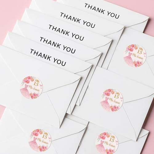 60 Piezas de Stickers Mis Quince, Stickers para Fiestas de Quinceañera, Recuerdos y Decoraciones para 15 Años - imagen 6
