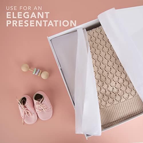 Papel de Seda Blanco para Regalos 20 x 20 - 60 Hojas, Papel de Embalaje Premium Sin Ácido - imagen 7