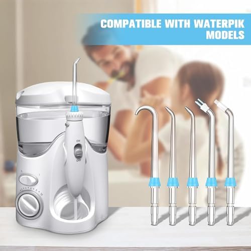 Consejos de Repuesto para Irrigador Oral Waterpik, 8 Piezas de Puntas Clásicas y Cabezas de Cepillo Compatibles - imagen 2