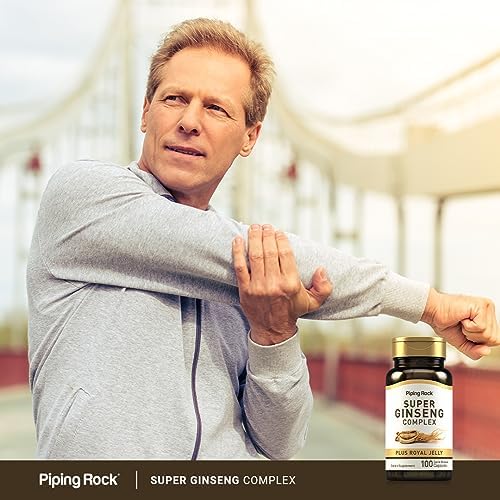 Suplemento de Ginseng Piping Rock | 100 Cápsulas Complejas | con Jalea Real | Suplemento No Transgénico y Libre de Gluten - imagen 6