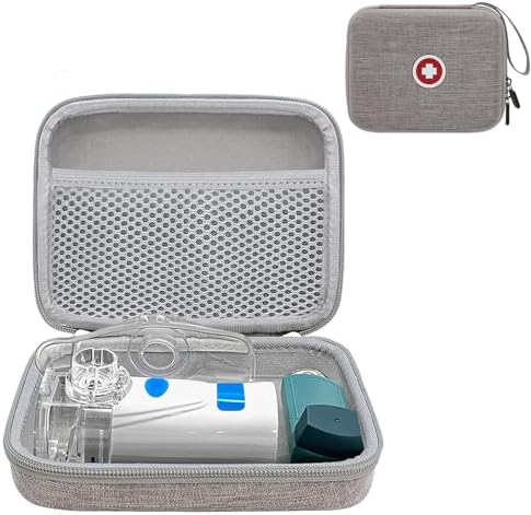 Funda Klawdsky para Nebulizador Portátil, Bolsa Médica de Viaje, Estuche Duro para Inhalador y Espaciador para Adultos (Solo Bolsa) - imagen 1