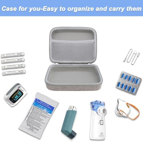 Funda Klawdsky para Nebulizador Portátil, Bolsa Médica de Viaje, Estuche Duro para Inhalador y Espaciador para Adultos (Solo Bolsa) - imagen 2