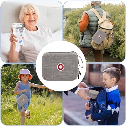 Funda Klawdsky para Nebulizador Portátil, Bolsa Médica de Viaje, Estuche Duro para Inhalador y Espaciador para Adultos (Solo Bolsa) - imagen 7