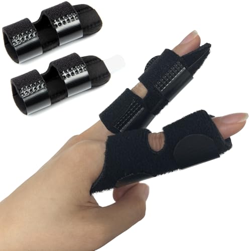 Consss 2 Piezas de Férulas Ajustables para Dedos, Soporte para Artritis, Tendinitis y Lesiones de Mano – Ideal para Dedo Índice, Medio y Anular, Uso - imagen 1