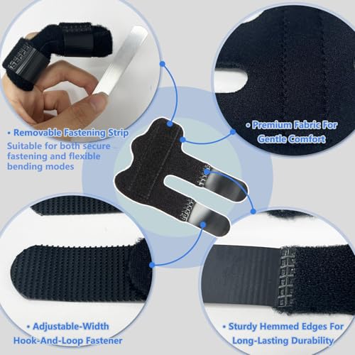 Consss 2 Piezas de Férulas Ajustables para Dedos, Soporte para Artritis, Tendinitis y Lesiones de Mano – Ideal para Dedo Índice, Medio y Anular, Uso - imagen 6