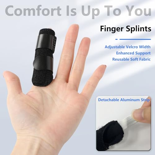 Consss 2 Piezas de Férulas Ajustables para Dedos, Soporte para Artritis, Tendinitis y Lesiones de Mano – Ideal para Dedo Índice, Medio y Anular, Uso - imagen 7