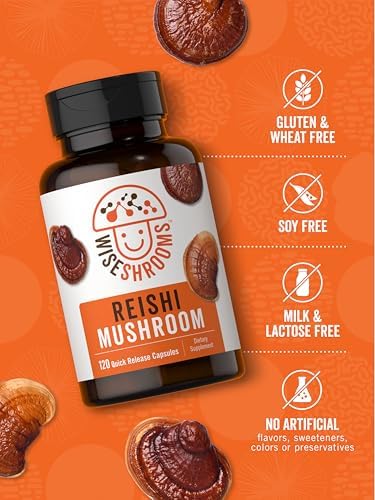 Cápsulas de Extracto de Hongo Reishi Carlyle | 120 Unidades | Suplemento Sin OGM y Libre de Gluten | por Wiseshrooms - imagen 5