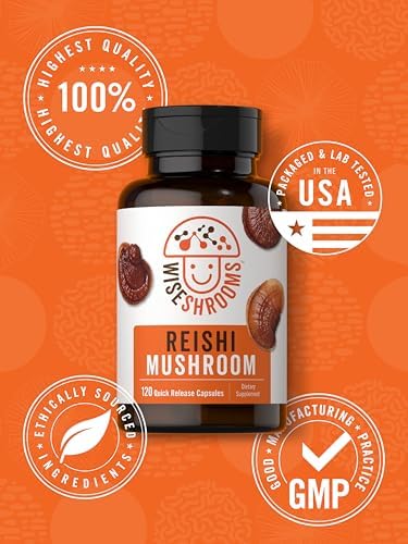 Cápsulas de Extracto de Hongo Reishi Carlyle | 120 Unidades | Suplemento Sin OGM y Libre de Gluten | por Wiseshrooms - imagen 6
