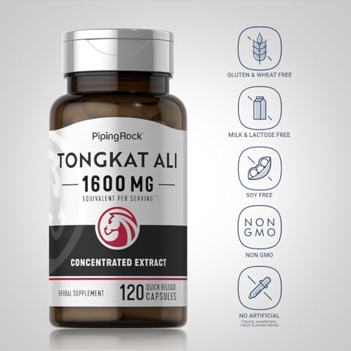 Piping Rock Tongkat Ali | 120 Cápsulas | Extracto de Longjack | Suplemento Herbal | Sin OGM, Libre de Gluten - imagen 3