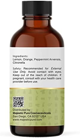 Mezcla de Aceites Esenciales para Limpieza Majestic Pure | 100% Puro y Natural | Limón, Naranja, Menta, Cebadilla | Aromaterapia y Difusor | 1oz - imagen 4