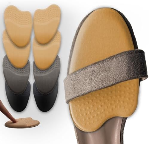 ZBLGO Almohadillas Metatarsales para Mujeres, Antideslizantes, Cojines para la Planta del Pie, Inserciones para Tacones (4 pares) - imagen 1
