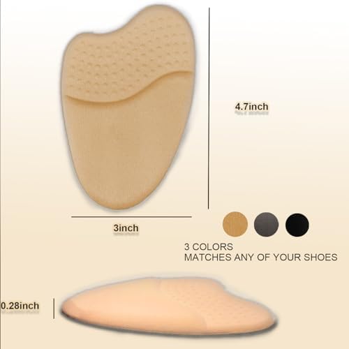 ZBLGO Almohadillas Metatarsales para Mujeres, Antideslizantes, Cojines para la Planta del Pie, Inserciones para Tacones (4 pares) - imagen 2