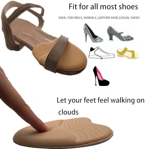 ZBLGO Almohadillas Metatarsales para Mujeres, Antideslizantes, Cojines para la Planta del Pie, Inserciones para Tacones (4 pares) - imagen 4
