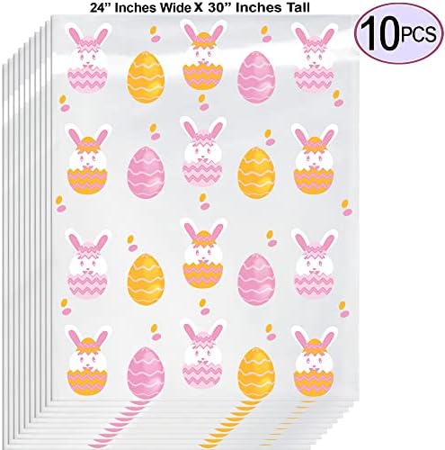 Bolsas de Celofán AnapoliZ | (10 Pzs) Extra Grande 24” x 30” | Bolsas de Celofán Cristalinas de 2.5 Mil para Regalos de Pascua y Cestas de Conejo y - imagen 5