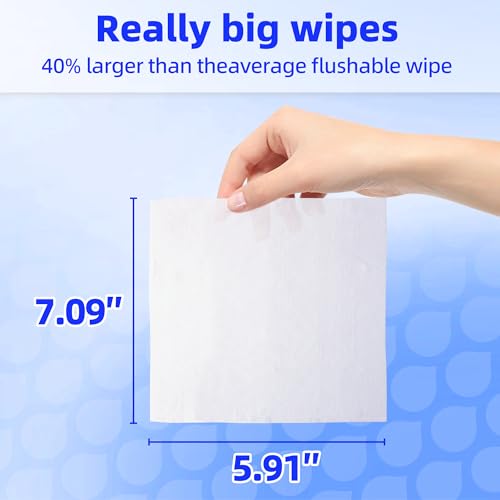 Toallitas Desechables Deeyeo para Viaje 99% Agua Purificada EDI para Piel Sensible, Sin Fragancia, Hipoalergénicas, Seguras para Drenaje, 8 Paquetes - imagen 3