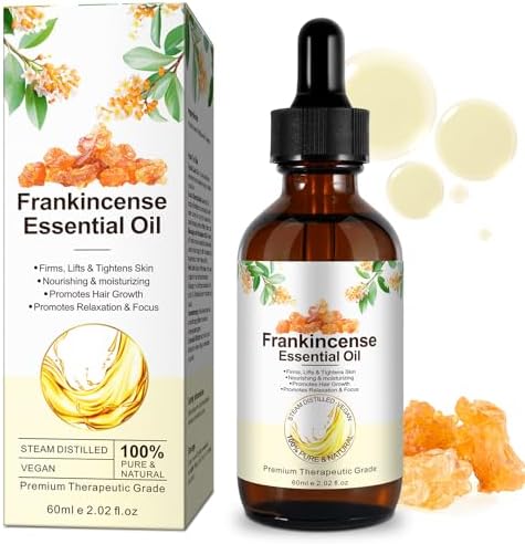 Aceite Esencial de Incienso 60 ml - 100% Puro y Natural, Ideal para Cuidado Personal, Piel, Rostro, Cabello, Alivio de Malestar, Relajación y Masaje, - imagen 1