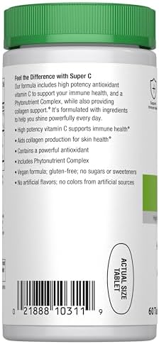 Rainbow Light Vitamina C 1,000mg | 60 Tabletas | Alta Potencia, Super C y Complejo de Fitonutrientes | Salud Inmunológica y Soporte de Colágeno | - imagen 3