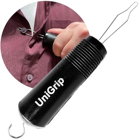 UniGrip 2 en 1 Gancho de Botón y Tirador de Cremallera. Dispositivo de Asistencia para Vestirse con una Mano. Ideal para Lesiones, Artritis, - imagen 1