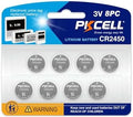 Batería PKCELL CR2450 de 3V, Paquete de 8, Litio de Alta Capacidad, Larga Duración, Libre de Mercurio - imagen 1