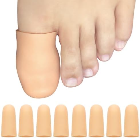 Paquete de 8 Protectores de Silicón para Dedos Grandes para Mujeres y Hombres (Capuchones y Protectores) para Aliviar Uñas Encarnadas, Callos y - imagen 1