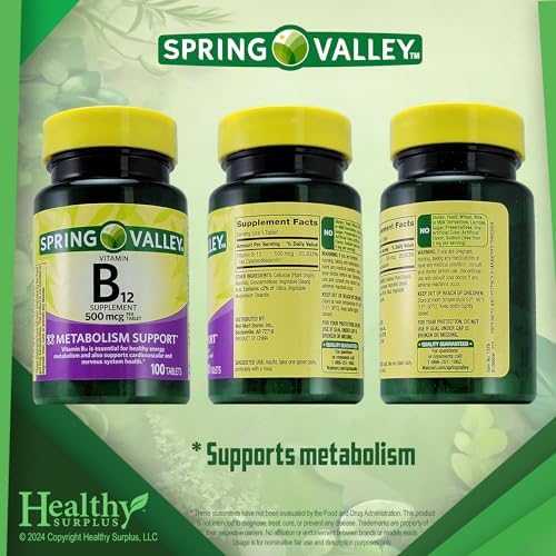 Suplemento de Vitamina B12 Healthy Surplus 500 mcg - 100 Tabletas y Tarjeta de Consejos Vital Volumes - imagen 2