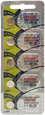 Batería de Reloj Maxell SR916SW SR68 SR916 373 de Óxido de Plata, Paquete de 5 Piezas - imagen 1