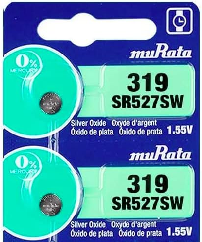 Batería Murata 319 SR527SW 1.55V de Óxido de Plata para Reloj - Reemplaza Sony 319 (2 Baterías) - imagen 1