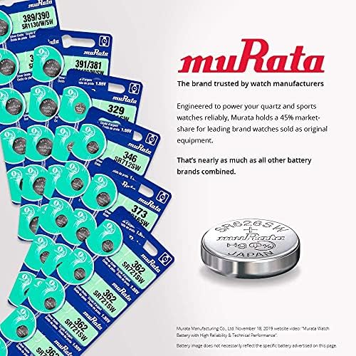 Batería Murata 319 SR527SW 1.55V de Óxido de Plata para Reloj - Reemplaza Sony 319 (2 Baterías) - imagen 3