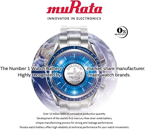 Batería Murata 319 SR527SW 1.55V de Óxido de Plata para Reloj - Reemplaza Sony 319 (2 Baterías) - imagen 8