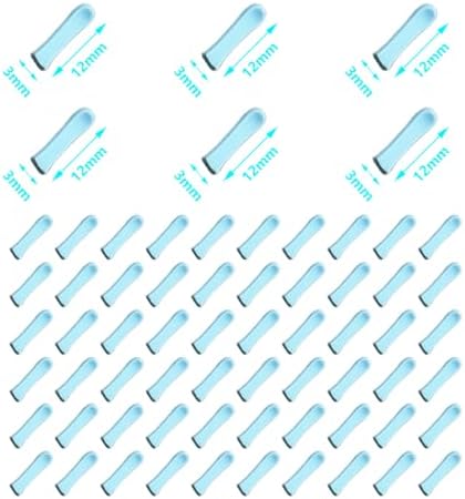 100 Piezas de Puntas para Limpiar Oídos, Repuestos de Silicona Suave para Herramientas de Eliminación de Cerumen (Azul) - imagen 4