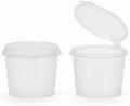 Vasos de Plástico Transparentes GSP de 1oz con Tapa Plegable – A Prueba de Fugas, Apilables y Duraderos para Preparación de Comidas, Salsas, - imagen 1