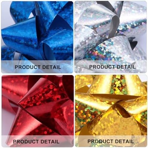 50 Piezas de Lazos de Regalo Coloridos de 1 Pulgada, Lazos Metálicos en Forma de Estrella para Fiestas y Regalos, Suministros para Empaque de Regalos - imagen 5