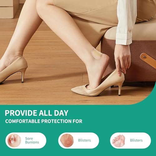 Curitas para Ampollas en Pies, Almohadillas de Gel - 24 Piezas, Vendajes Hidrocoloides Resistentes al Agua para Talón, Dedo y Pie - Paquete Variado - imagen 3