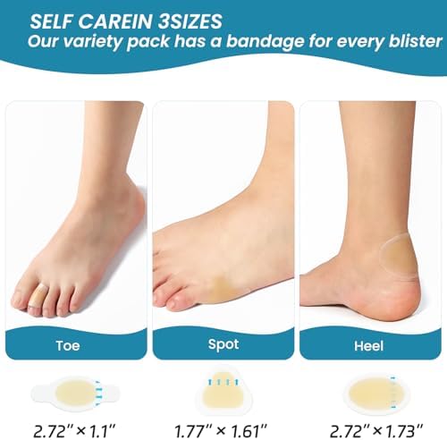 Curitas para Ampollas en Pies, Almohadillas de Gel - 24 Piezas, Vendajes Hidrocoloides Resistentes al Agua para Talón, Dedo y Pie - Paquete Variado - imagen 5