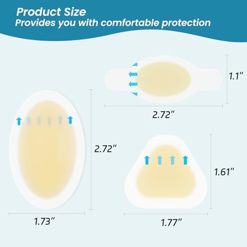 Curitas para Ampollas en Pies, Almohadillas de Gel - 24 Piezas, Vendajes Hidrocoloides Resistentes al Agua para Talón, Dedo y Pie - Paquete Variado - imagen 6