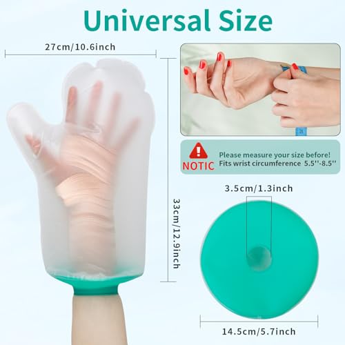 Funda Impermeable SUPERNIGHT para Mano, Protector de Heridas para Ducha Después de Cirugía, Reusable para Mano Rota, Muñeca y Dedos - imagen 2