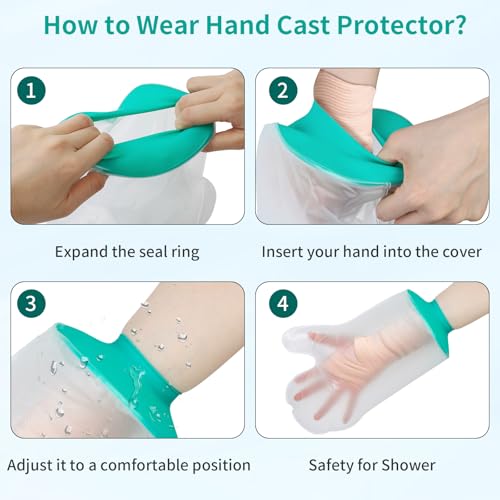 Funda Impermeable SUPERNIGHT para Mano, Protector de Heridas para Ducha Después de Cirugía, Reusable para Mano Rota, Muñeca y Dedos - imagen 4