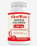 Tabletas de Cloruro de Sodio NewVue 1000mg, 200 Tabletitas - Tabletas de Sal, Sin OGM, Sin Gluten - imagen 1