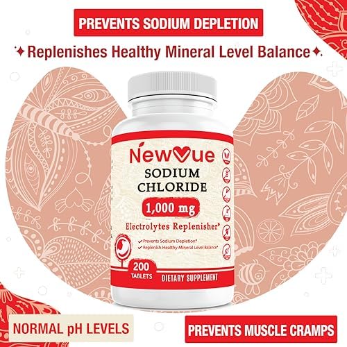 Tabletas de Cloruro de Sodio NewVue 1000mg, 200 Tabletitas - Tabletas de Sal, Sin OGM, Sin Gluten - imagen 4