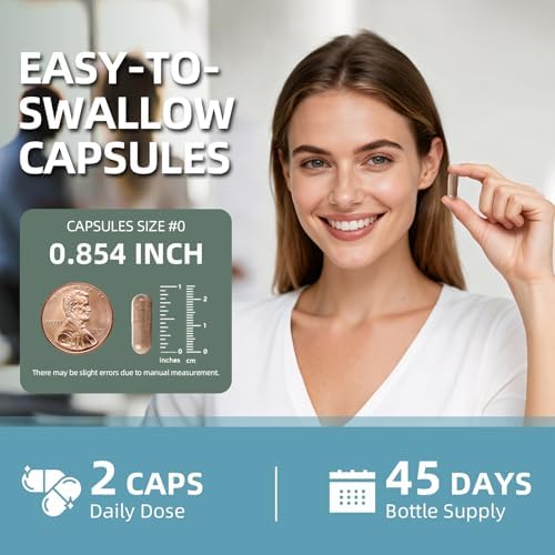 Suplemento de Cortisol VitaHarbor para Hombres y Mujeres, Reductor 4 en 1 con Magnesio, Ashwagandha, Fosfatidilserina y L-Teanina, 90 Cápsulas - imagen 5