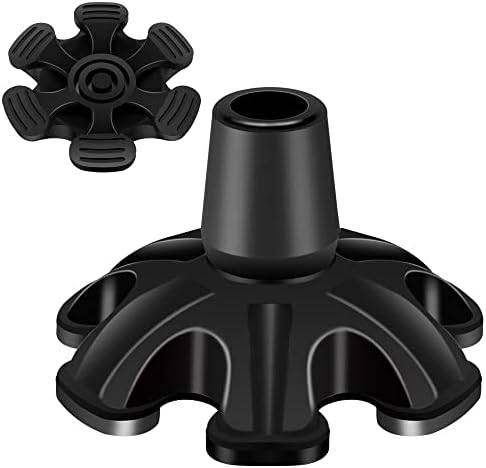 Puntas de Bastón de 3/4 Pulgadas, Soporte de Goma para Bastones, Base de Goma Resistente, 6 Pies para Bastones y Bastones Plegables - imagen 1